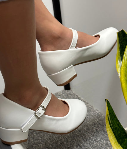 Girls Heels/White-Jude-1K