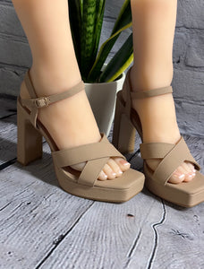 Women Heels/Taupe-Flatten-33